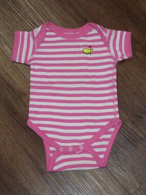 Baby Girls Infant Authentic Master's Collection Pink White 1pc Bodysuit size 12m